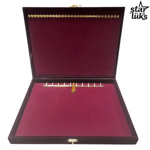 Özel Koleksiyonluk Deri Tesbih ve Kolye,Takı Kutusu Altın Kancalı Kutu